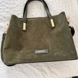 Baldinini Olive Suede Handbag